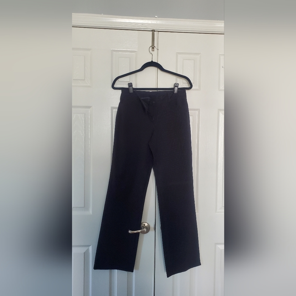 Express Pin Stripe Stretch Wide Leg Pants 5/6